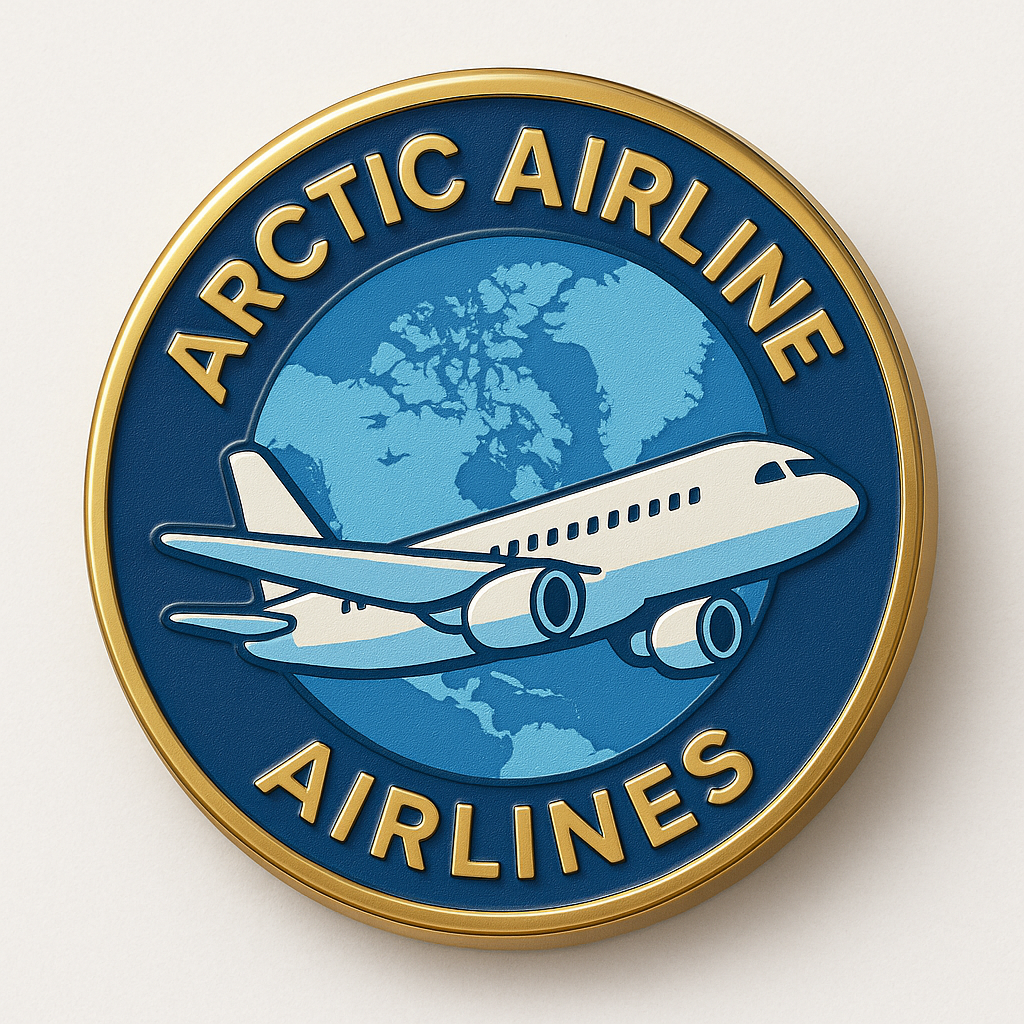 Arctic Airlines enamel pin